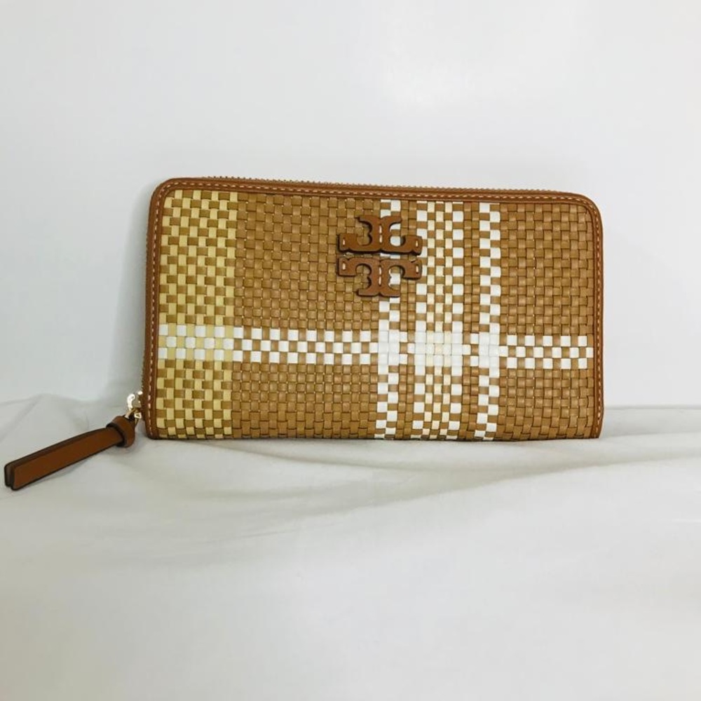 Brand new with tags tory burch thea web woven Continental Wallet - Picture 2 of 9